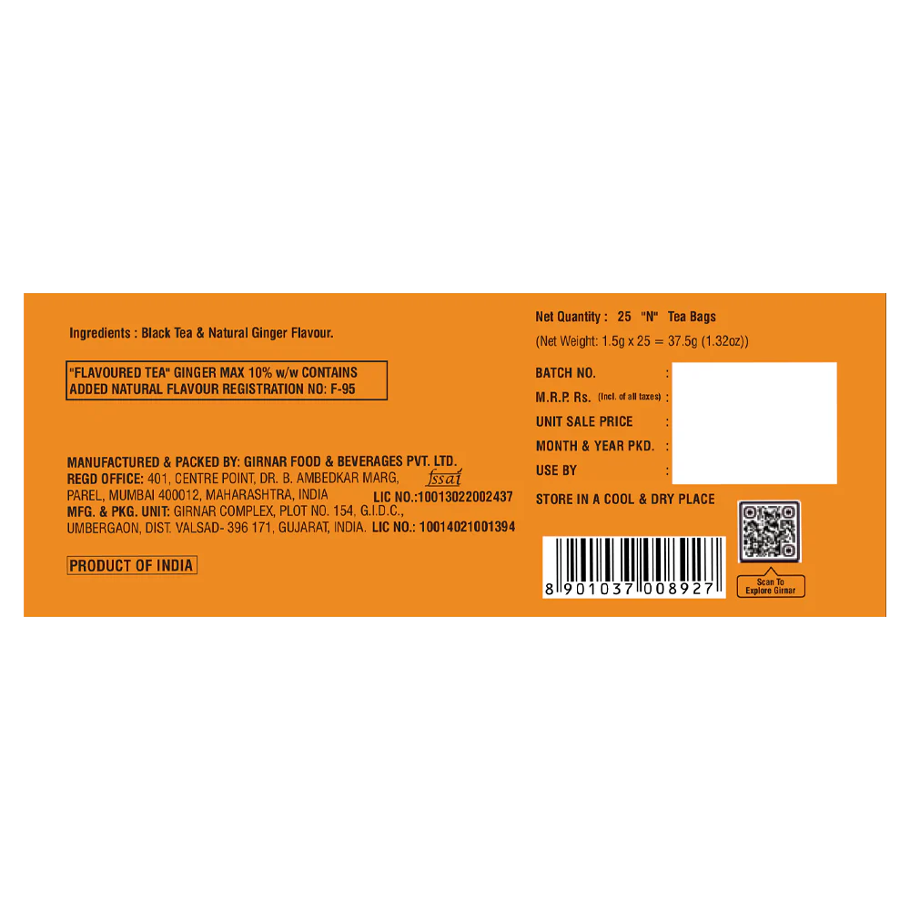 Girnar Black Tea Bags - Adrak - Image 3