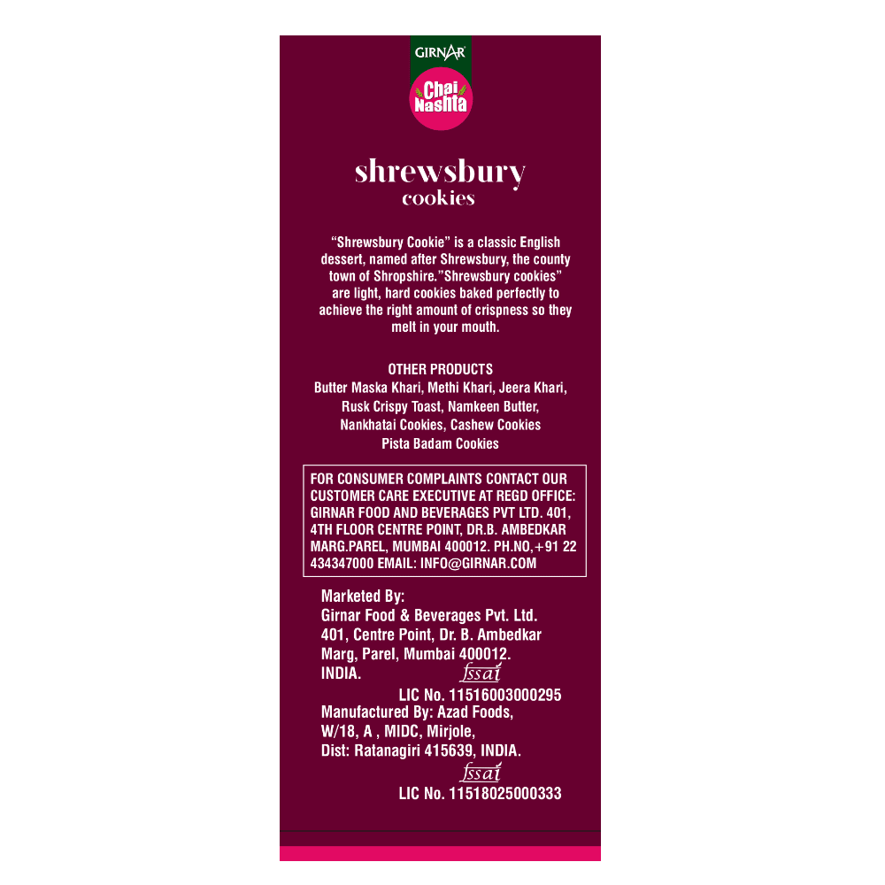 Girnar Chai Nashta - Shrewsbury Cookies - Image 3