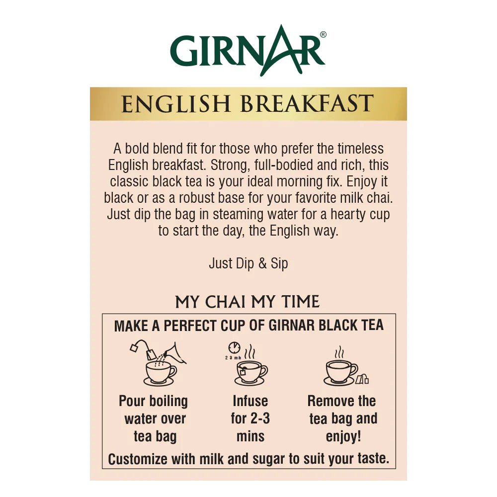 Girnar Black Tea Bags - English Breakfast - Image 3