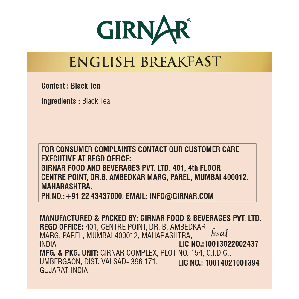 Girnar Black Tea Bags - English Breakfast - Image 4