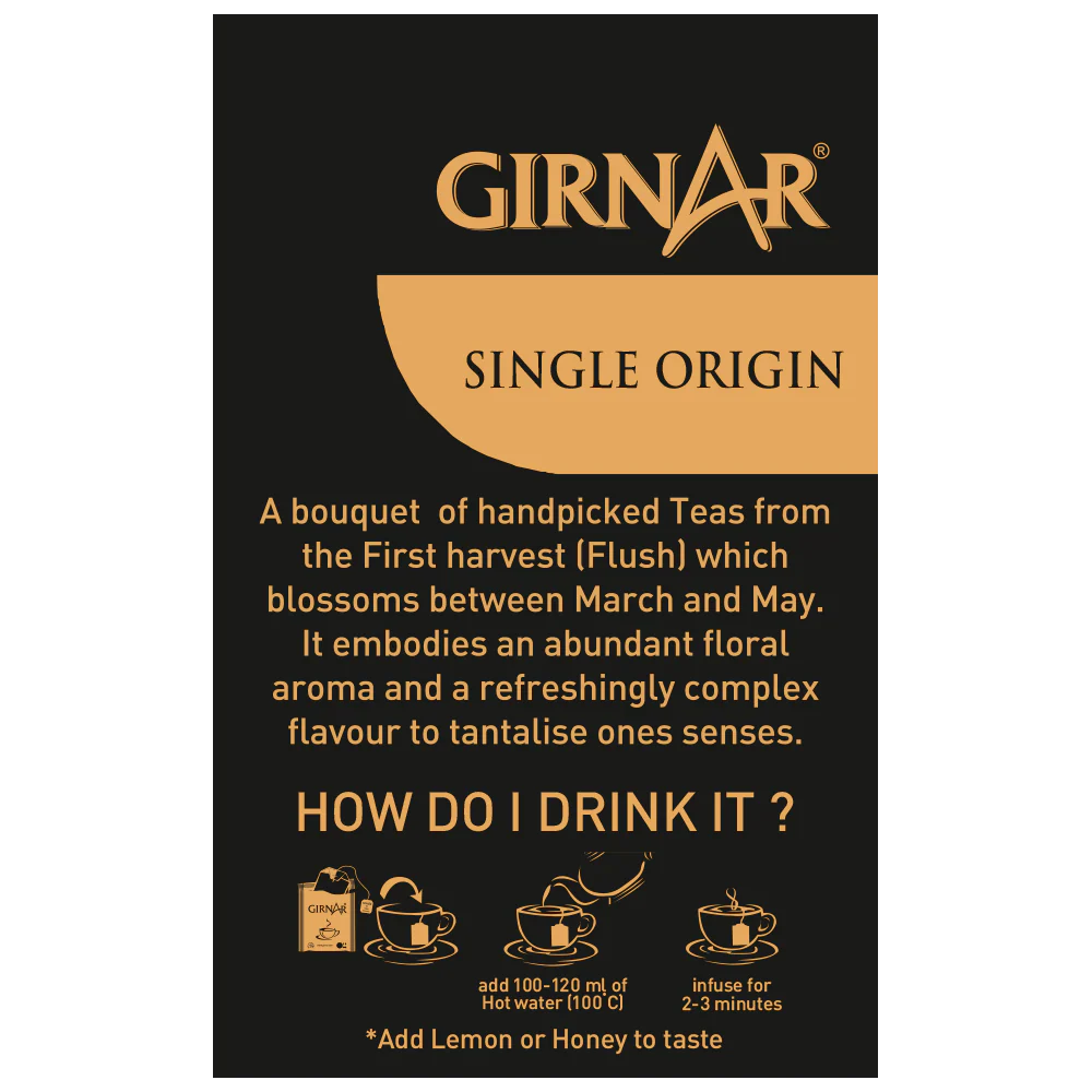 Girnar Single Origin Black Tea Bags - Darjeeling Tea - Image 4