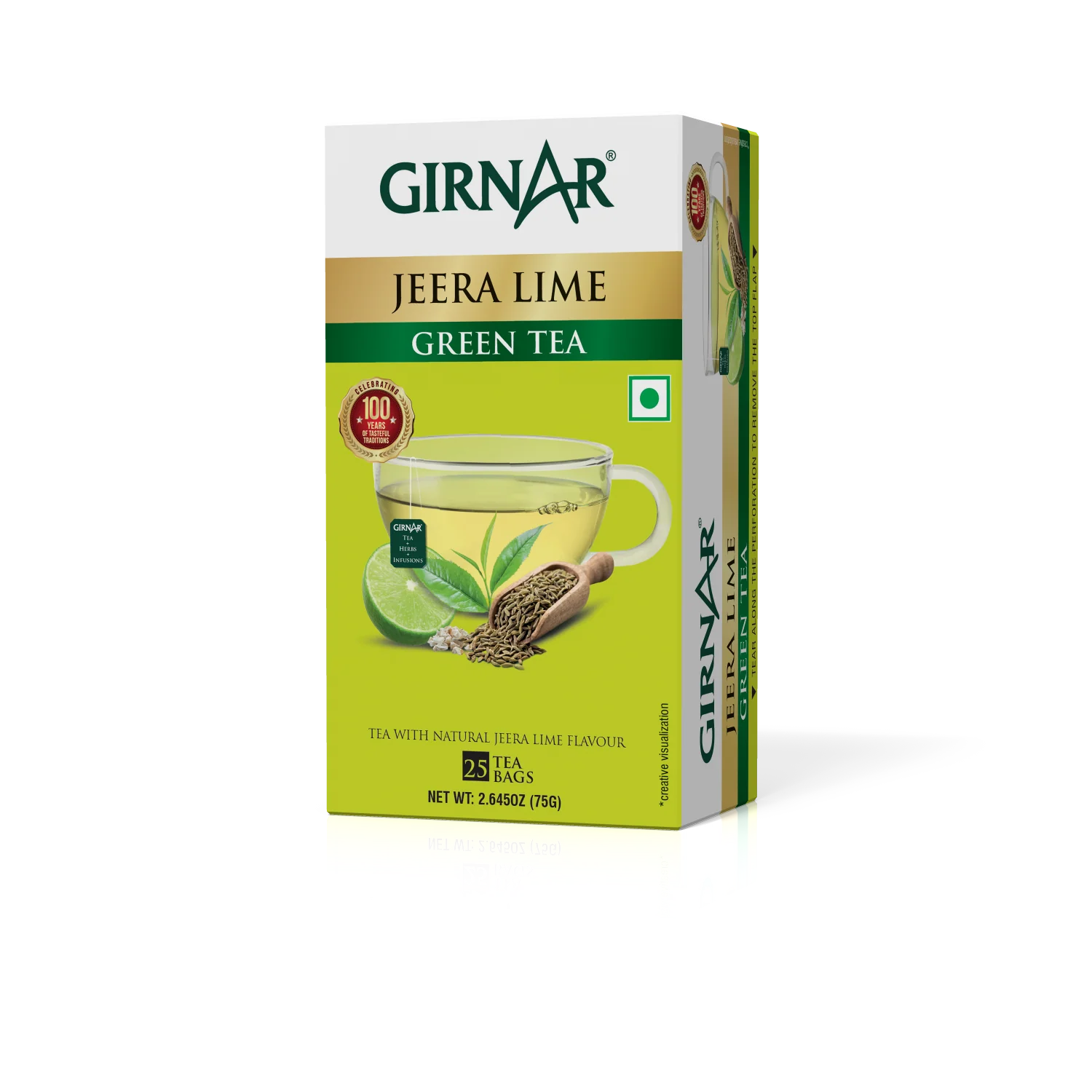 Girnar Green Tea Bags - Jeera Lime - Image 4