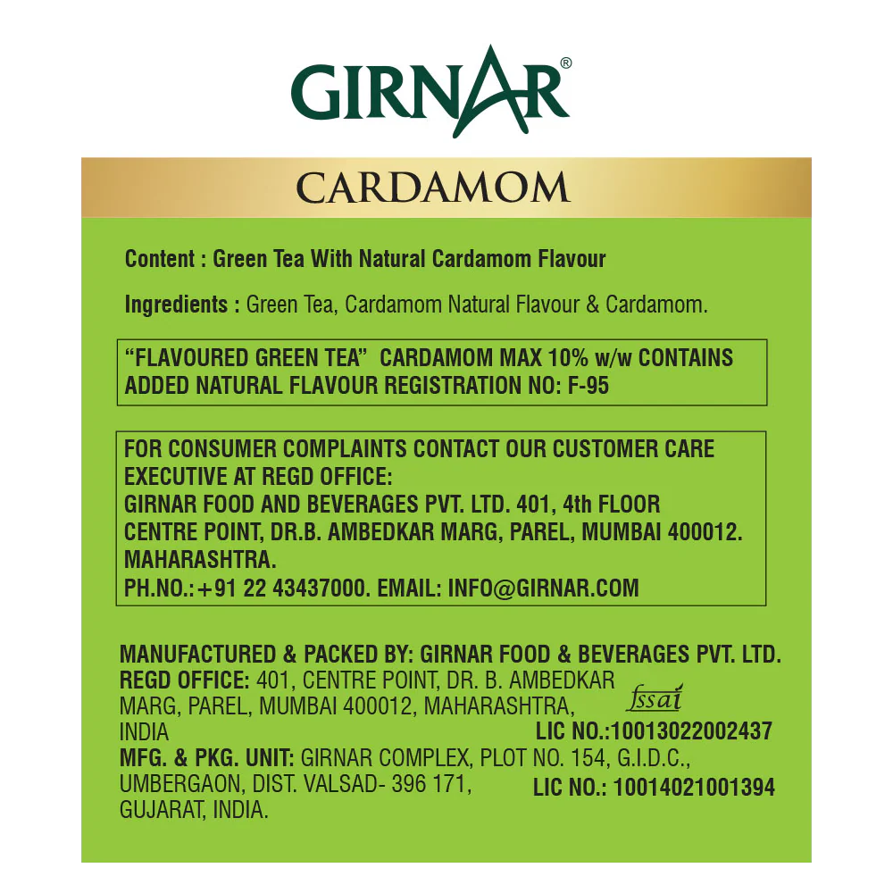Girnar Green Tea Bags - Cardamom - Image 5