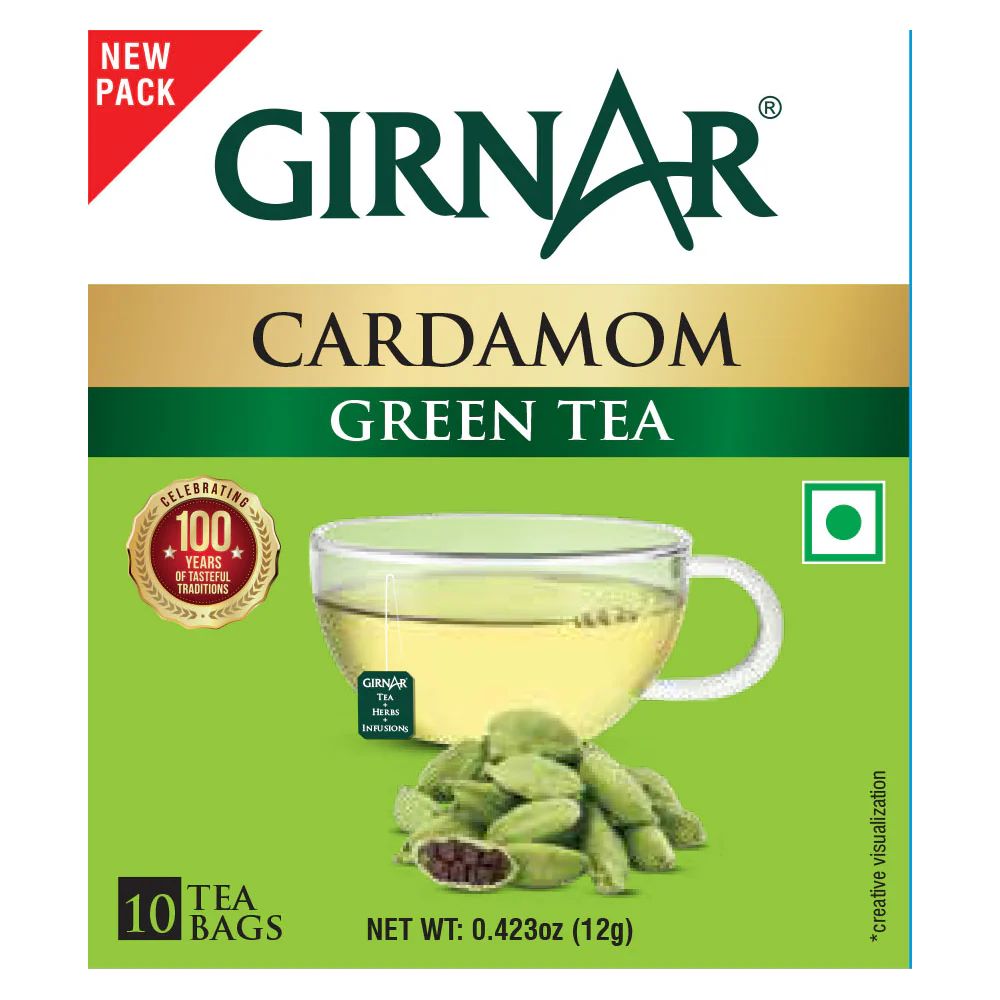 Girnar Green Tea Bags - Cardamom - Image 7
