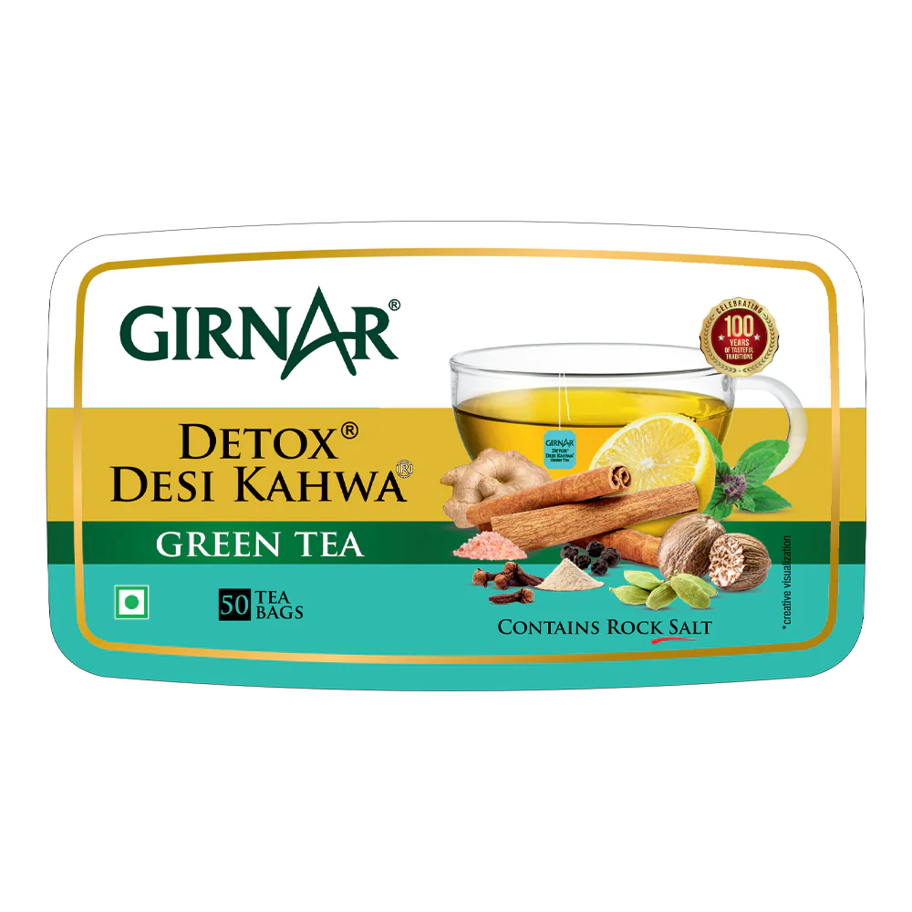 Girnar Green Tea Bags - Detox / Desi Kahwa - Image 12