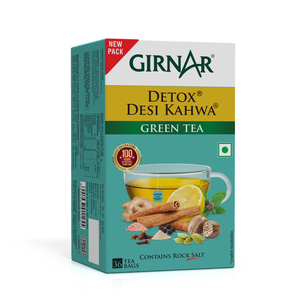 Girnar Green Tea Bags - Detox / Desi Kahwa - Image 3