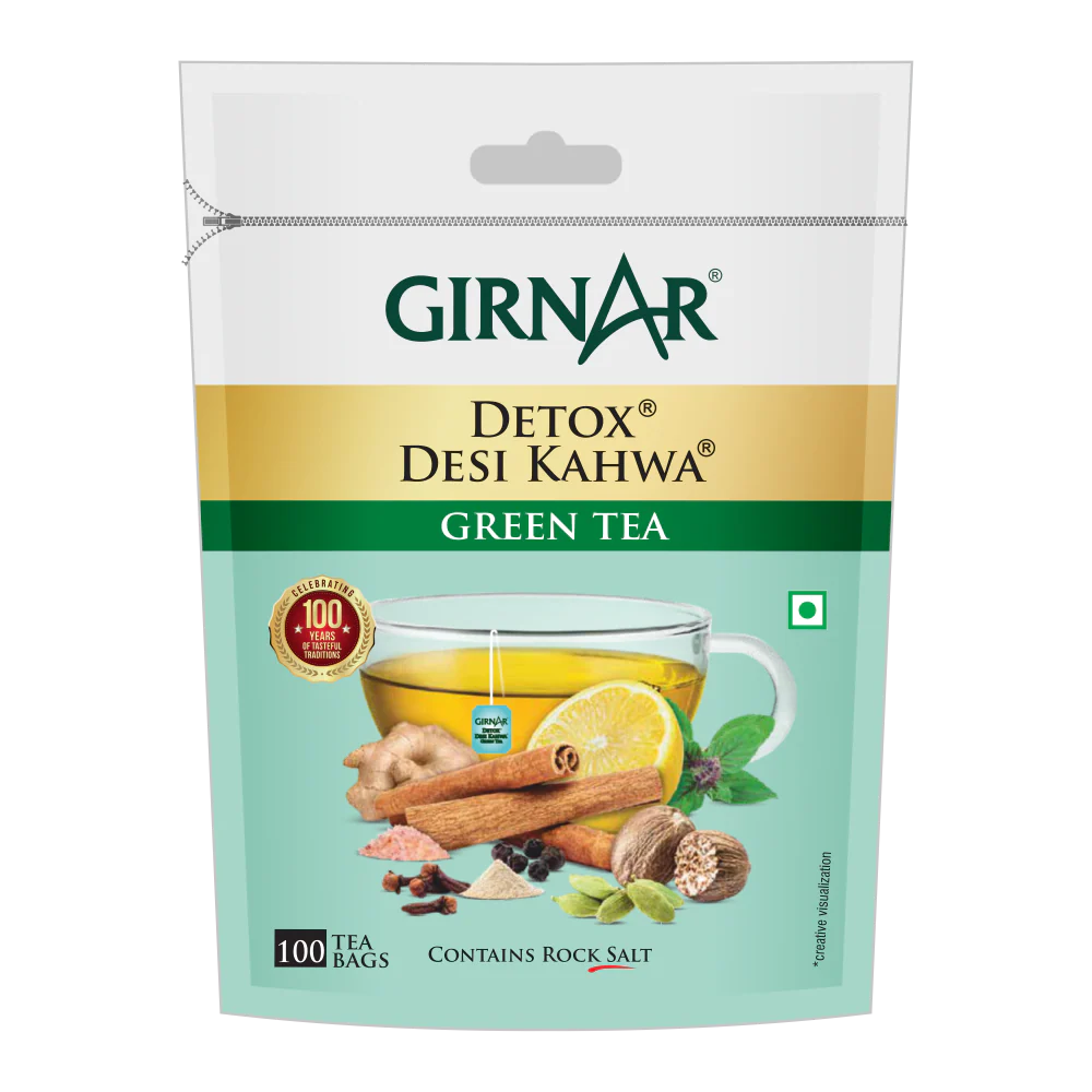 Girnar Green Tea Bags - Detox / Desi Kahwa - Image 4