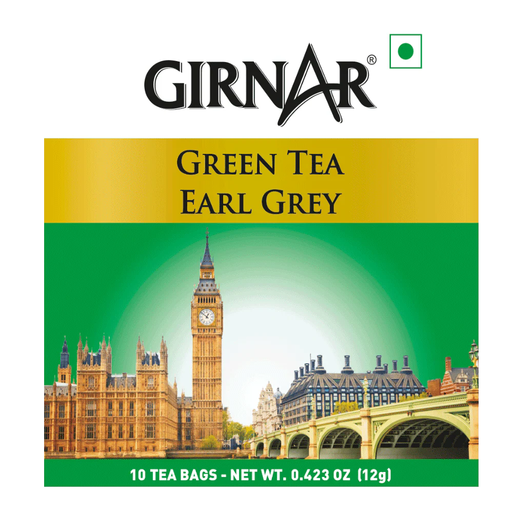 Girnar Green Tea Bags - Earl Grey - Image 7