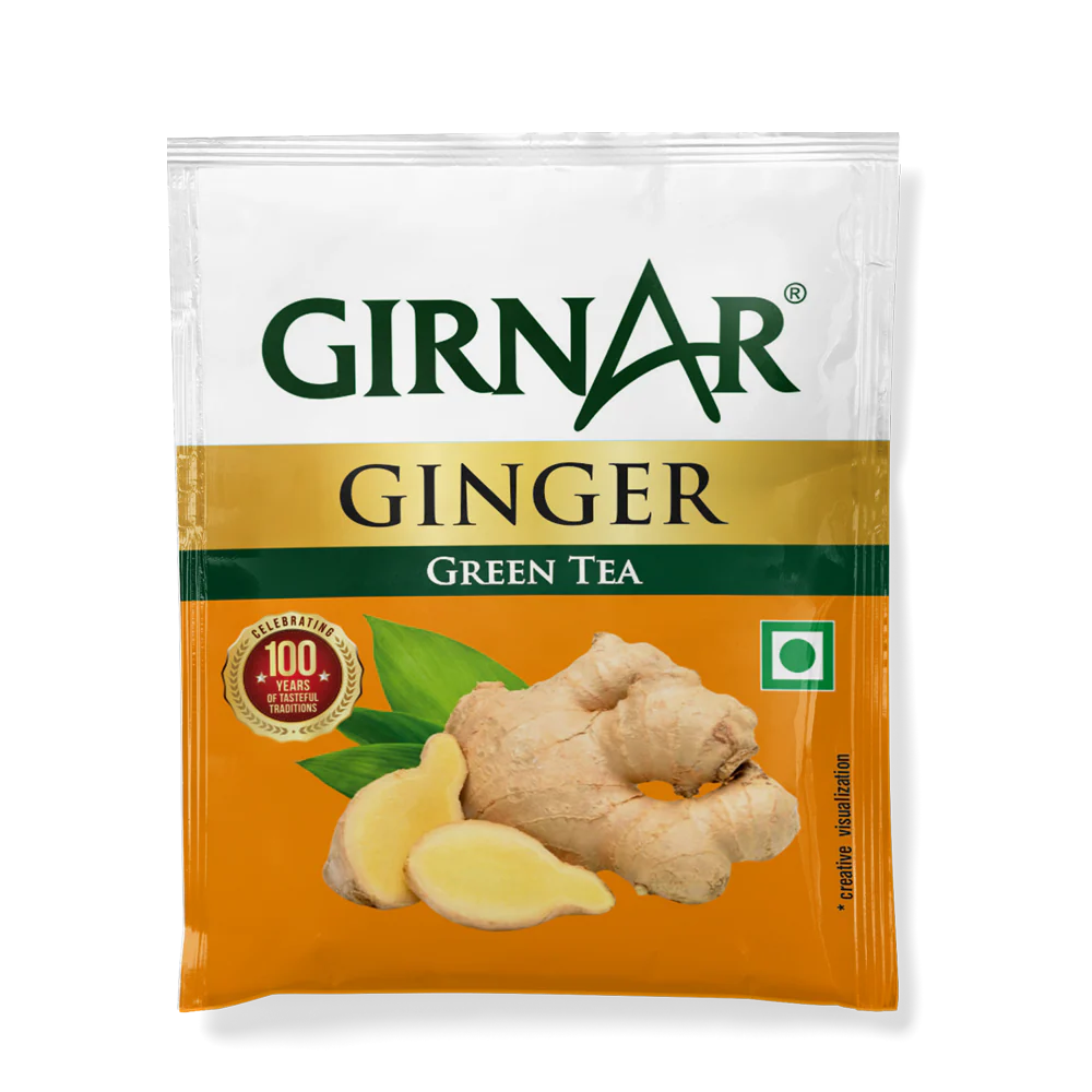 Girnar Green Tea Bags - Ginger - Image 3
