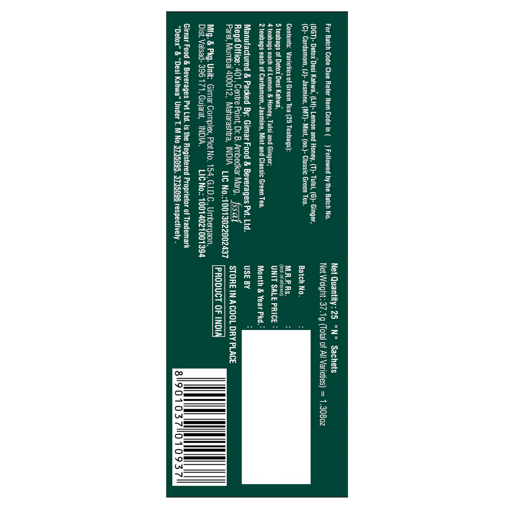 Girnar Green Tea Bags Gourmet Collection - Image 3