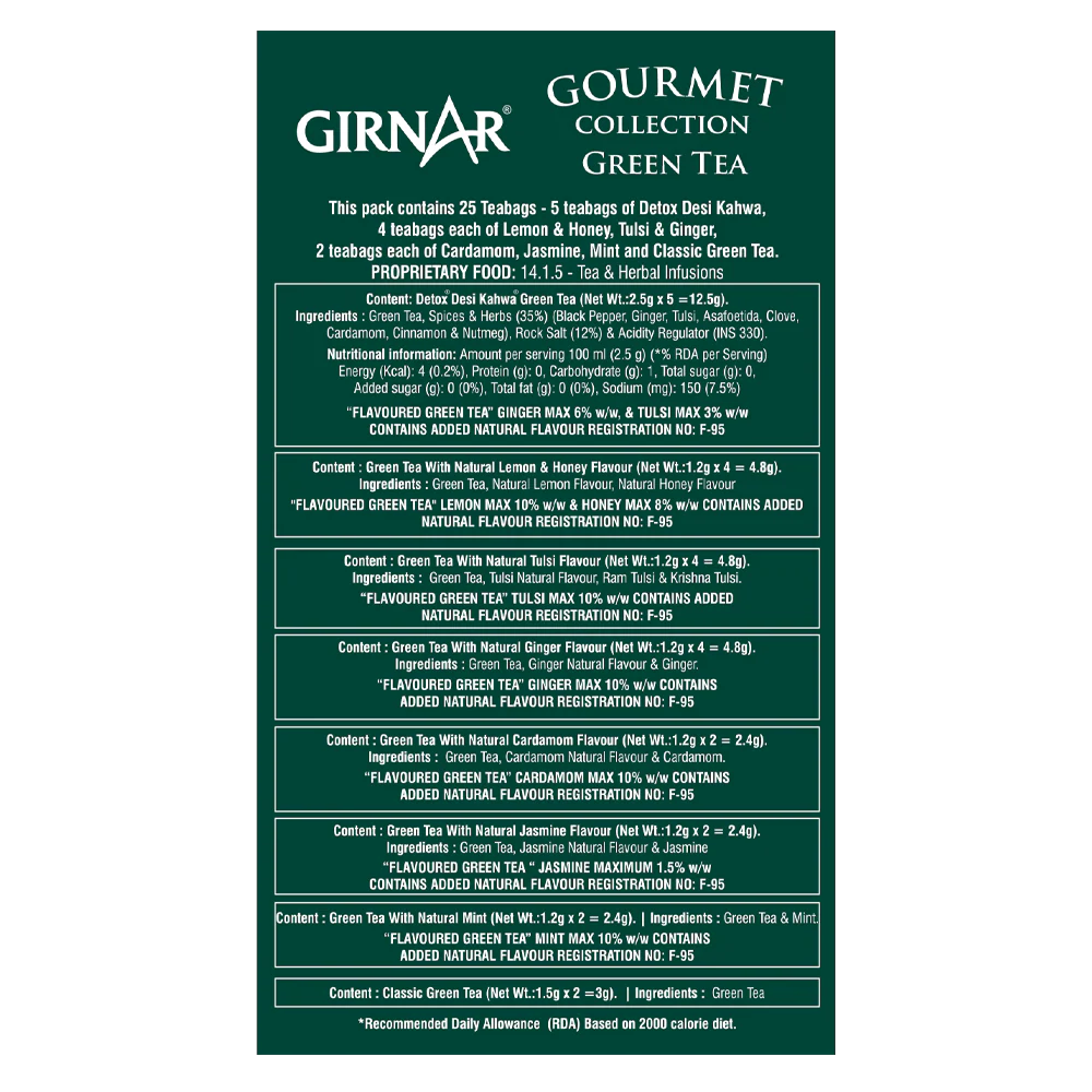 Girnar Green Tea Bags Gourmet Collection - Image 4