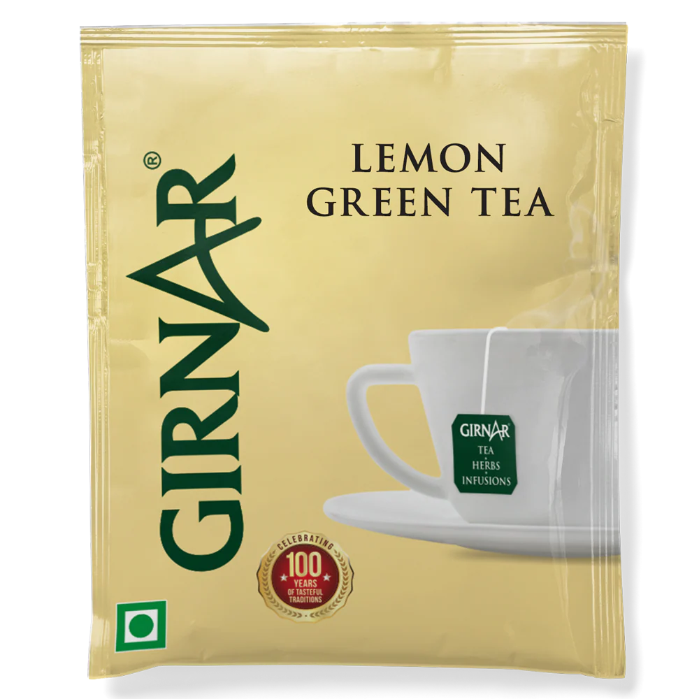 Girnar Green Tea Bags - Lemon - Image 4