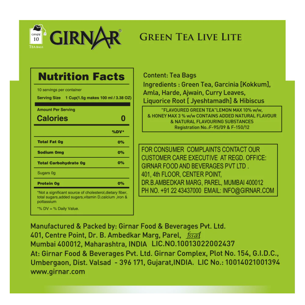 Girnar Green Tea Bags - Live Lite - Image 4
