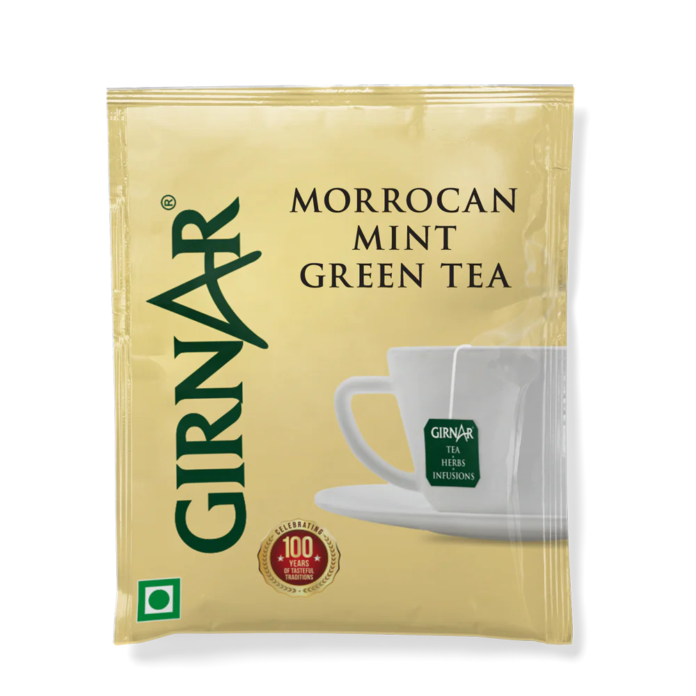 Girnar Green Tea Bags - Morrocan Mint - Image 5