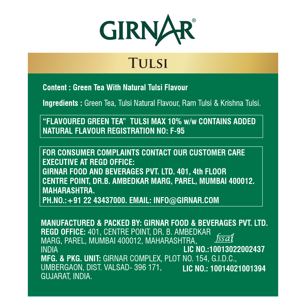 Girnar Green Tea Bags - Tulsi - Image 10