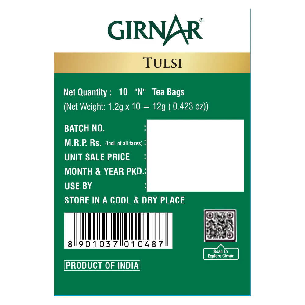 Girnar Green Tea Bags - Tulsi - Image 6