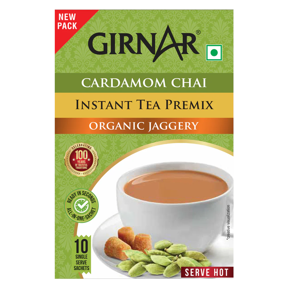 Girnar Instant Cardamom Chai Premix With Organic Jaggery - Image 4