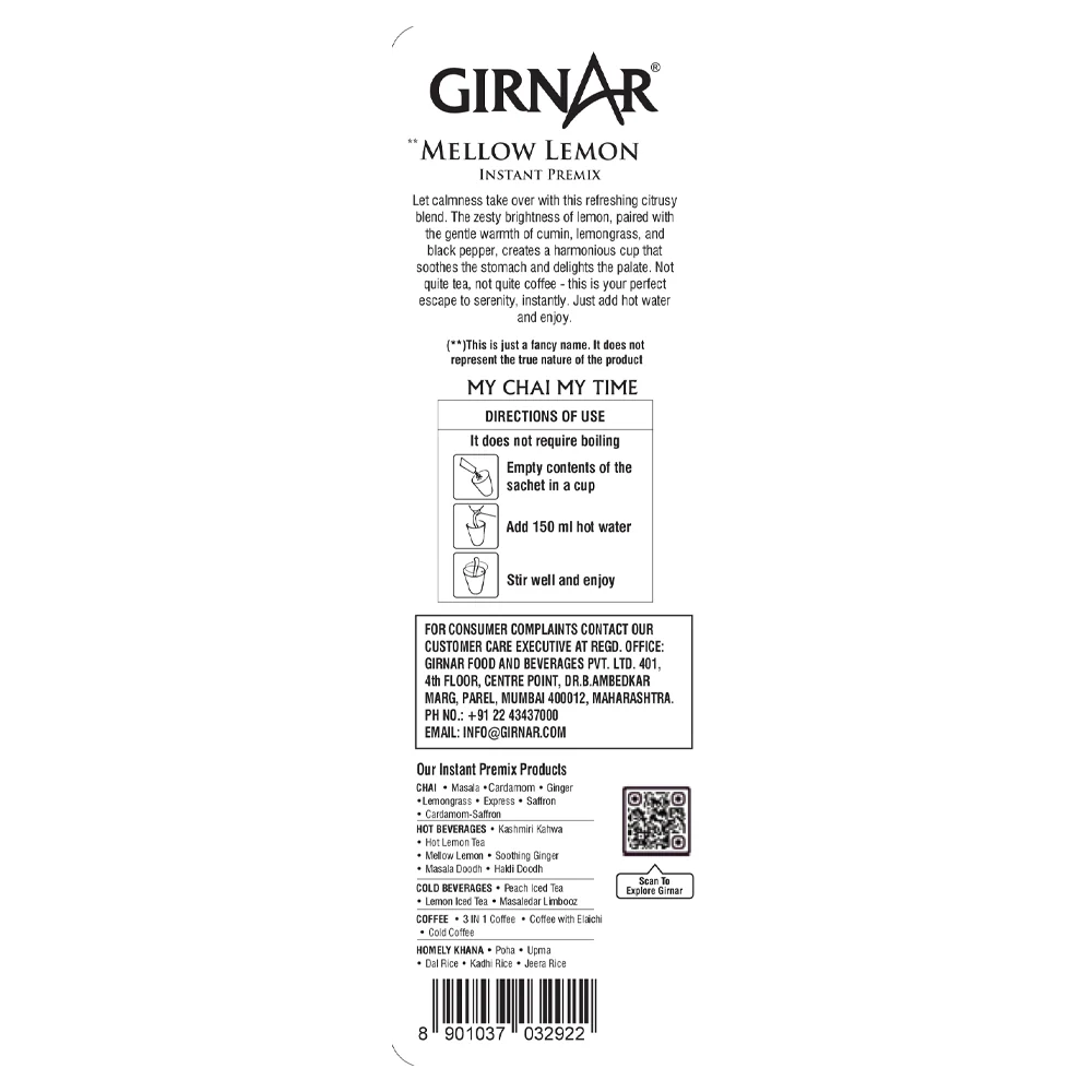 Girnar Instant Premix Mellow Lemon - Image 2