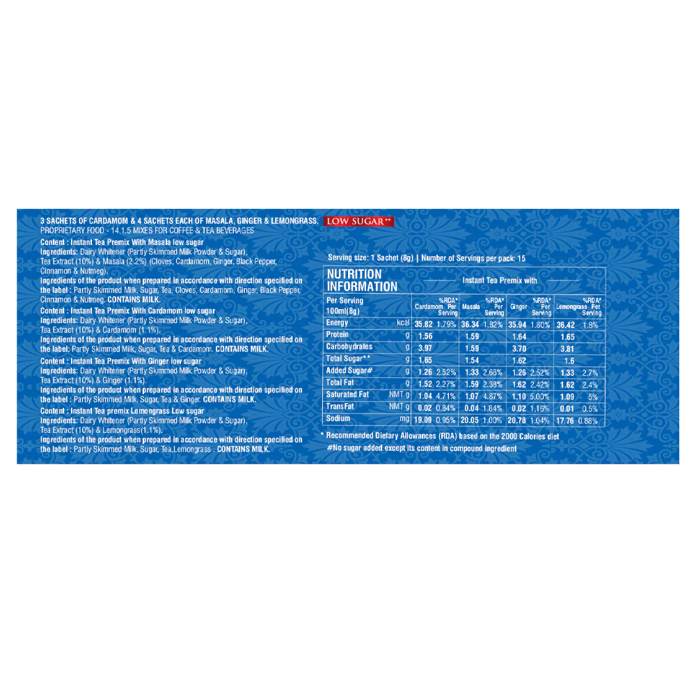 Girnar Instant Tea Premix Low Sugar Variety Pack - Image 3