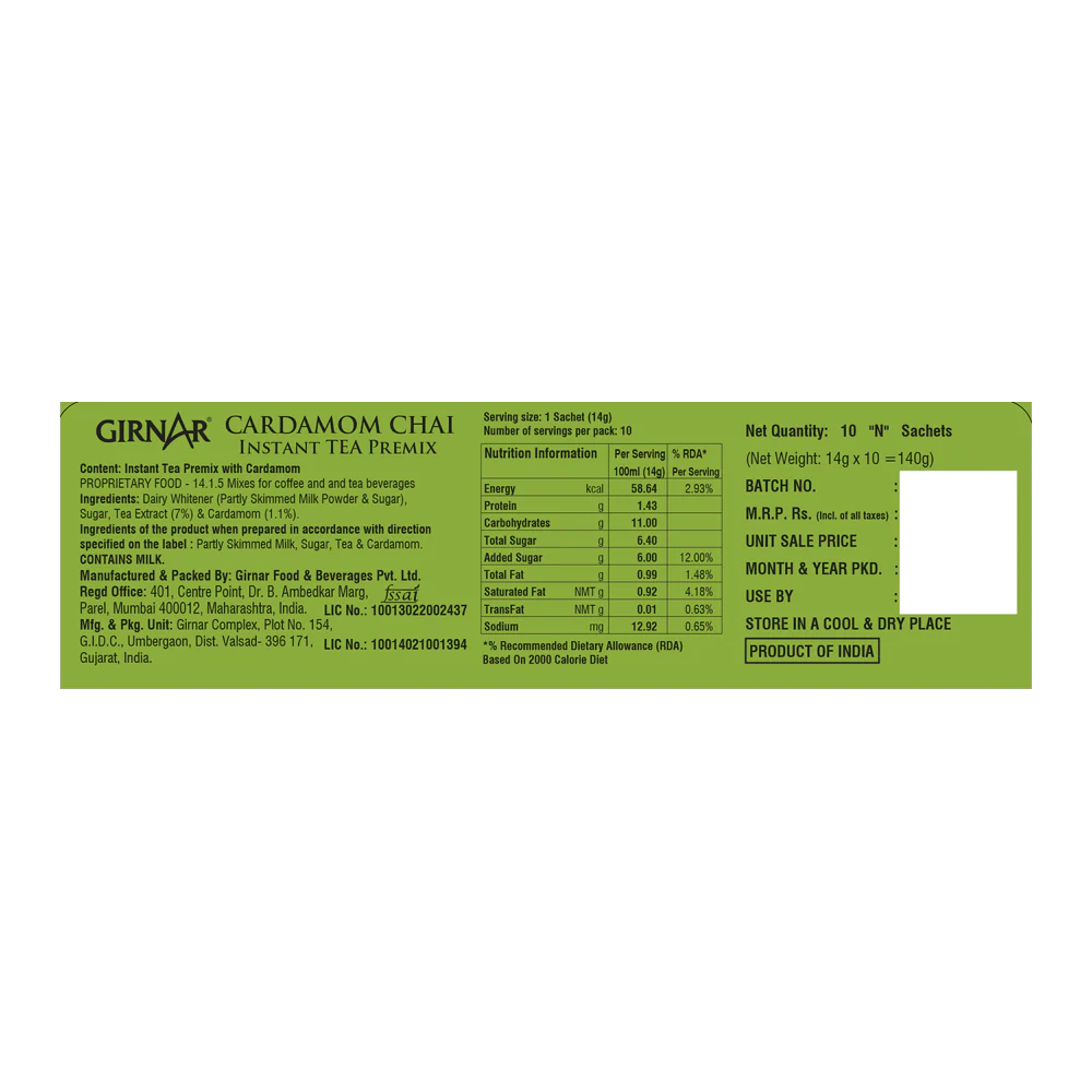 Girnar Instant Tea Premix With Cardamom - Image 5
