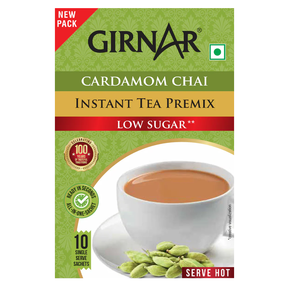 Girnar Instant Tea Premix With Cardamom (Low Sugar) - Image 6