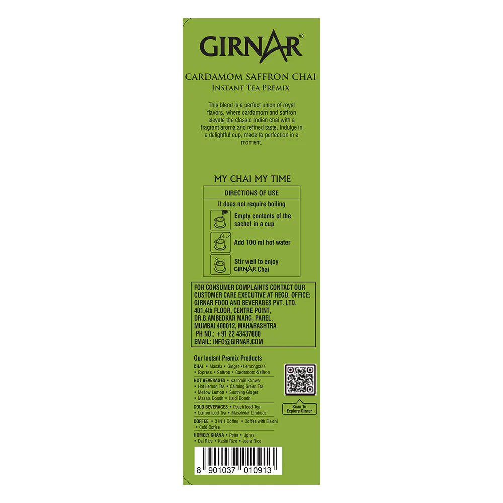 Girnar Instant Tea Premix With Cardamom-Saffron - Image 3