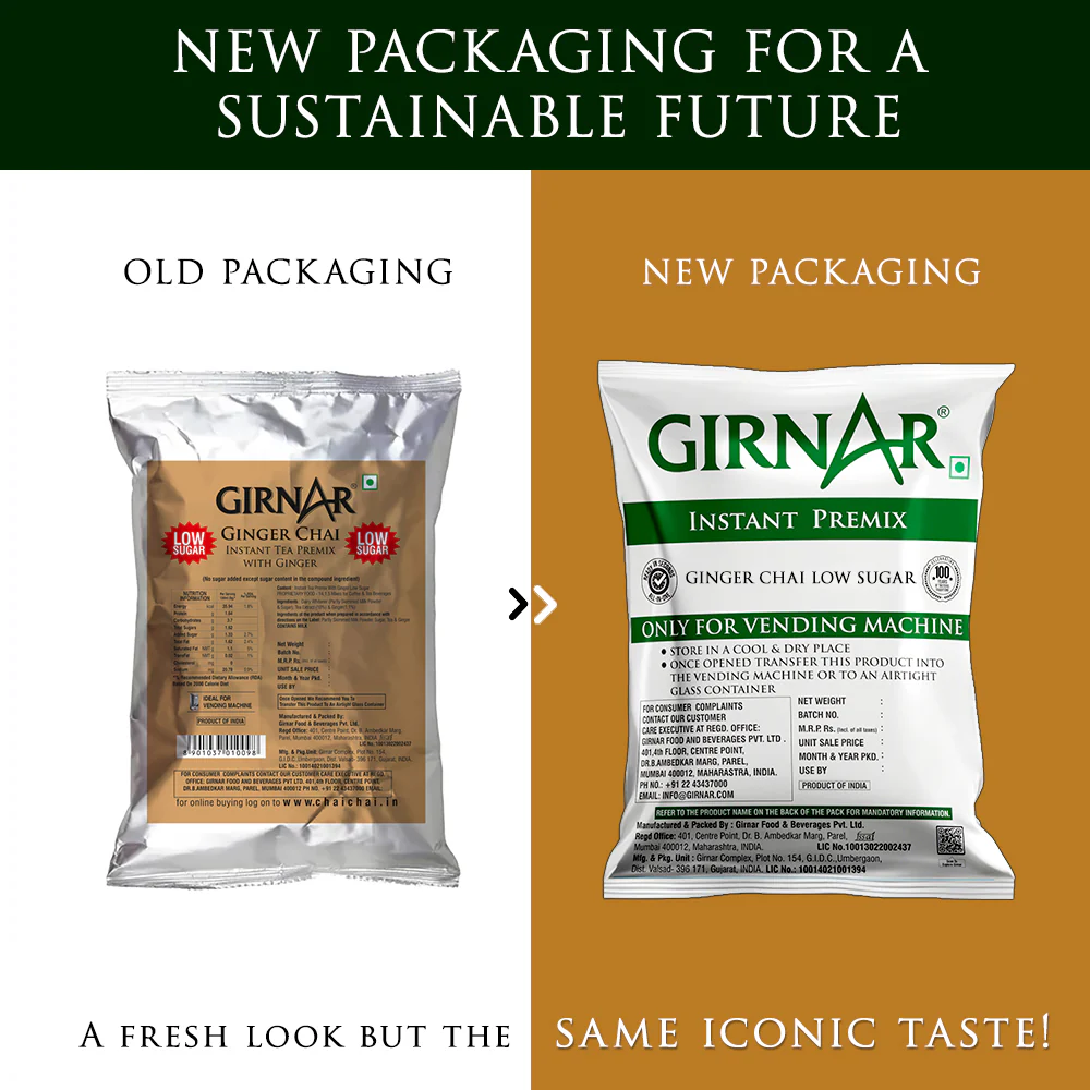 Girnar Instant Tea Premix With Ginger (1kg Vending Pack) - Image 4