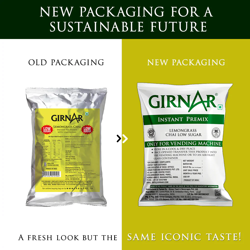 Girnar Instant Tea Premix With Lemongrass (1kg Vending Pack) - Image 4