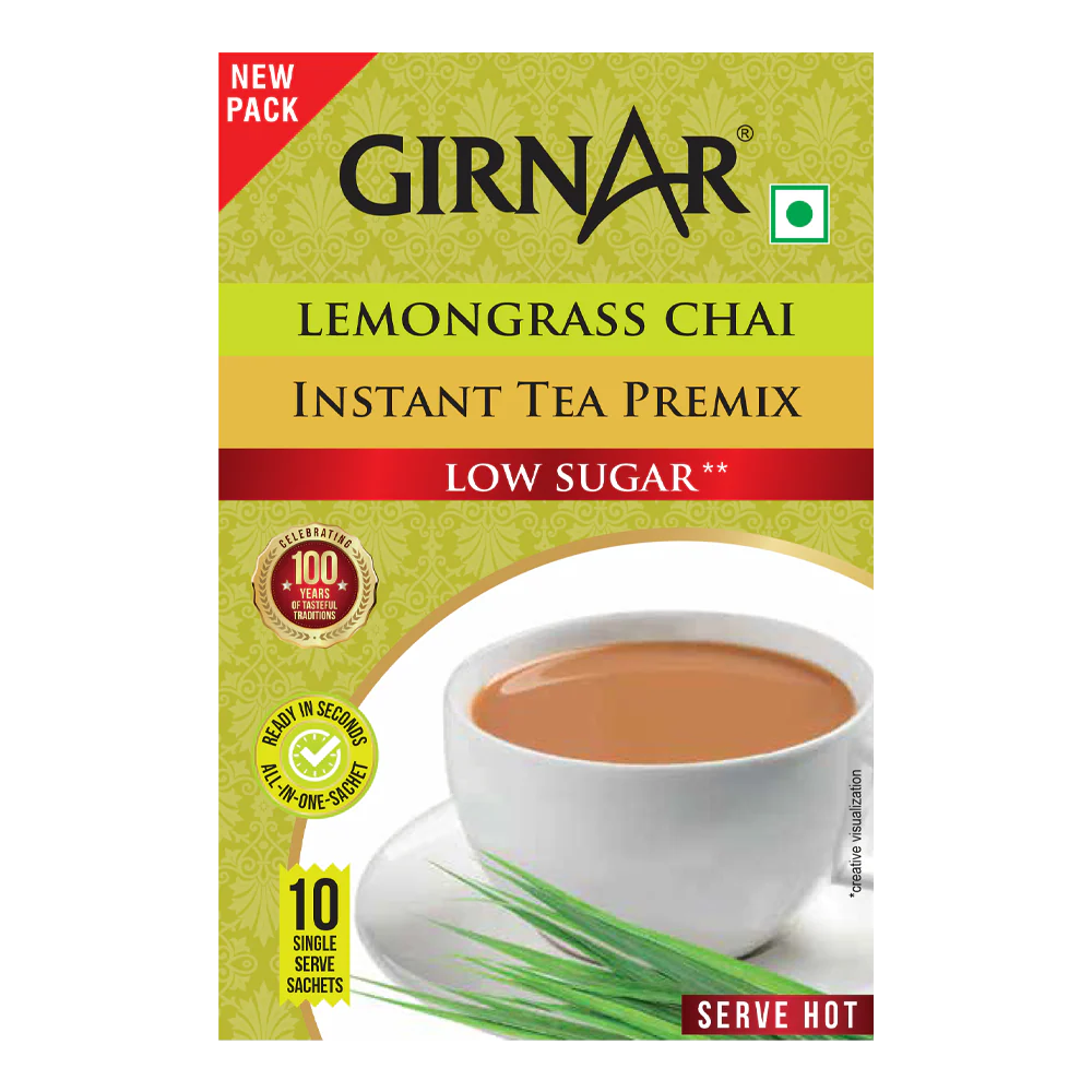 Girnar Instant Tea Premix With Lemongrass (Low Sugar) - Image 6