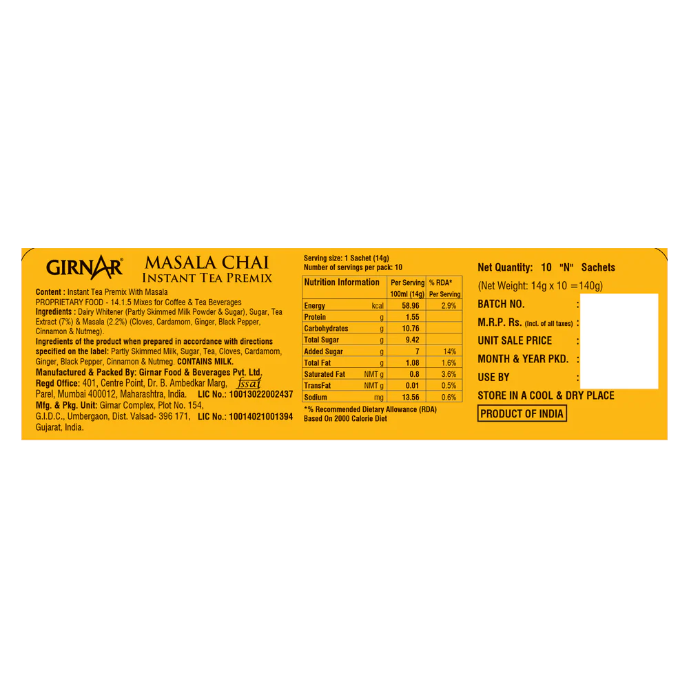 Girnar Instant Tea Premix With Masala - Image 5