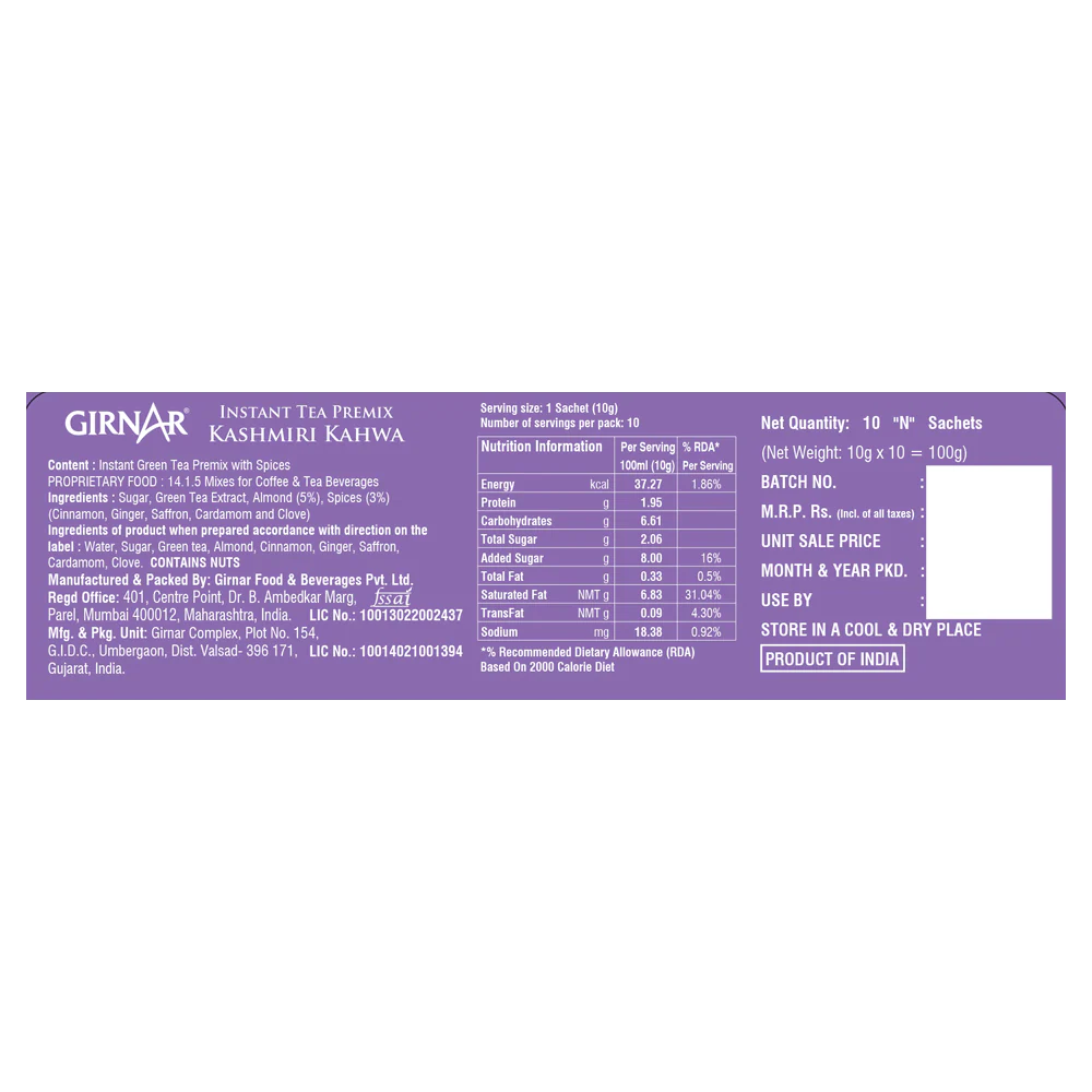Girnar Instant Premix Kashmiri Kahwa - Image 4