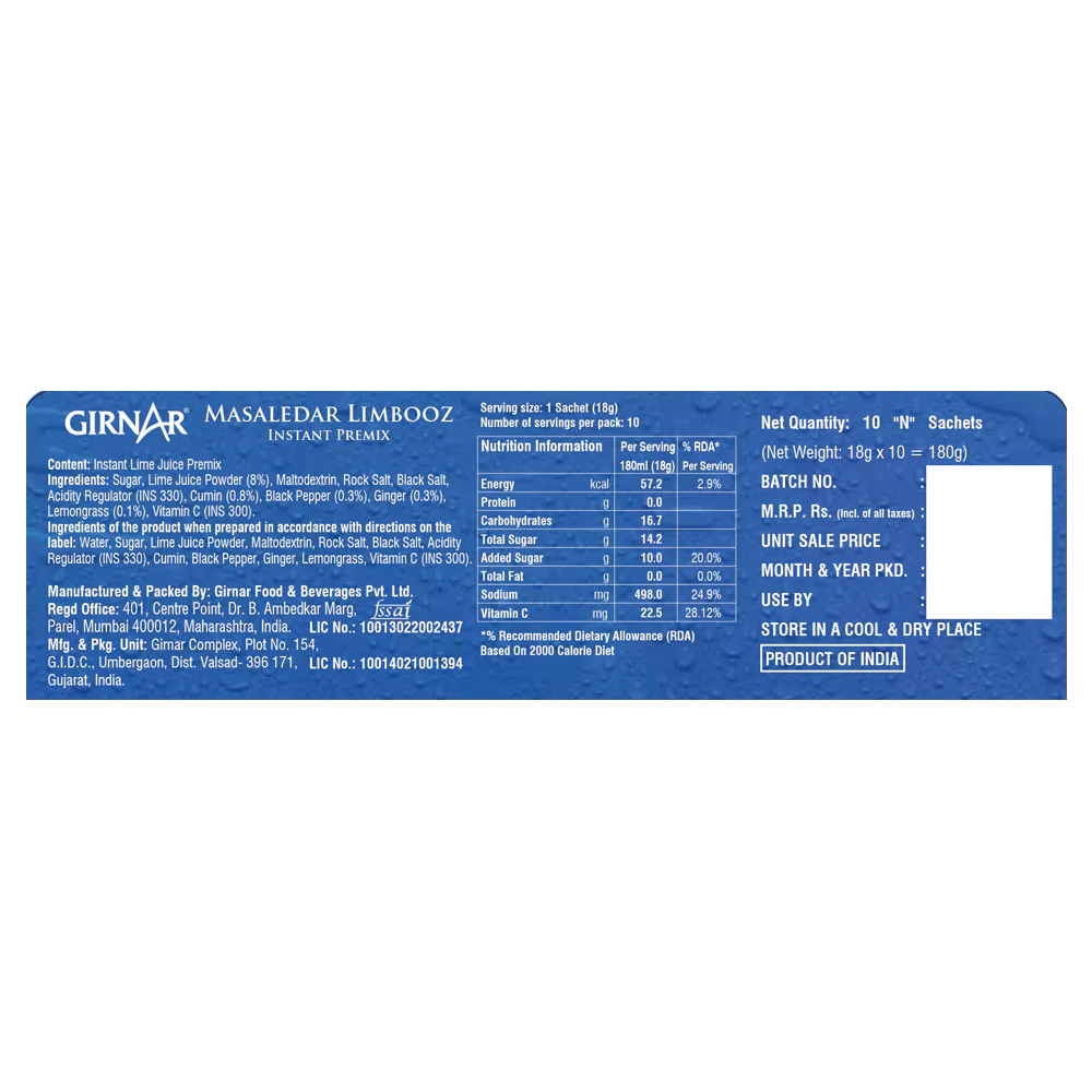 Girnar Instant Premix Masaledar Limbooz - Image 3