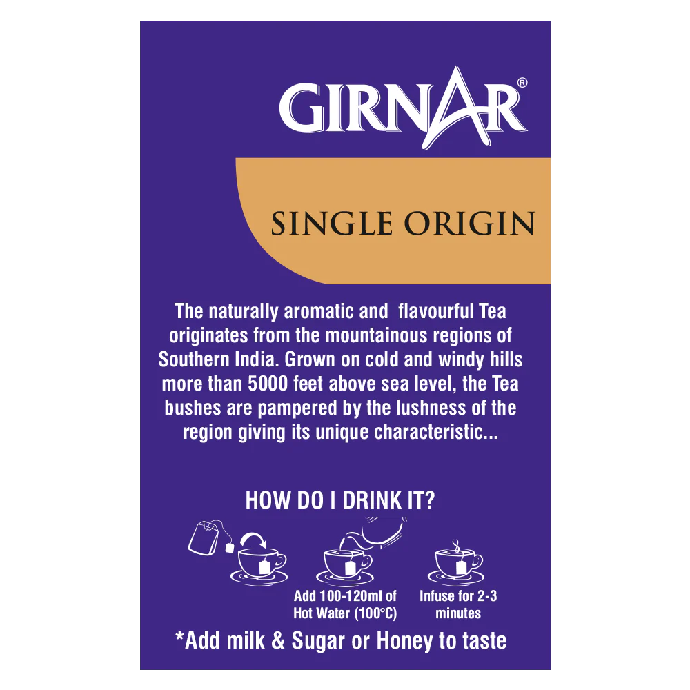 Girnar Single Origin Black Tea Bags - Nilgiri - Image 4