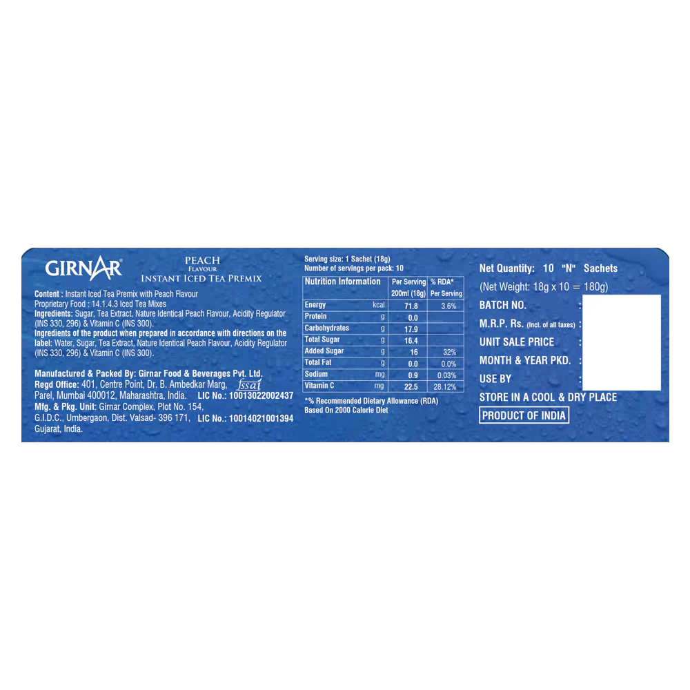 Girnar Peach Iced Tea - Image 3