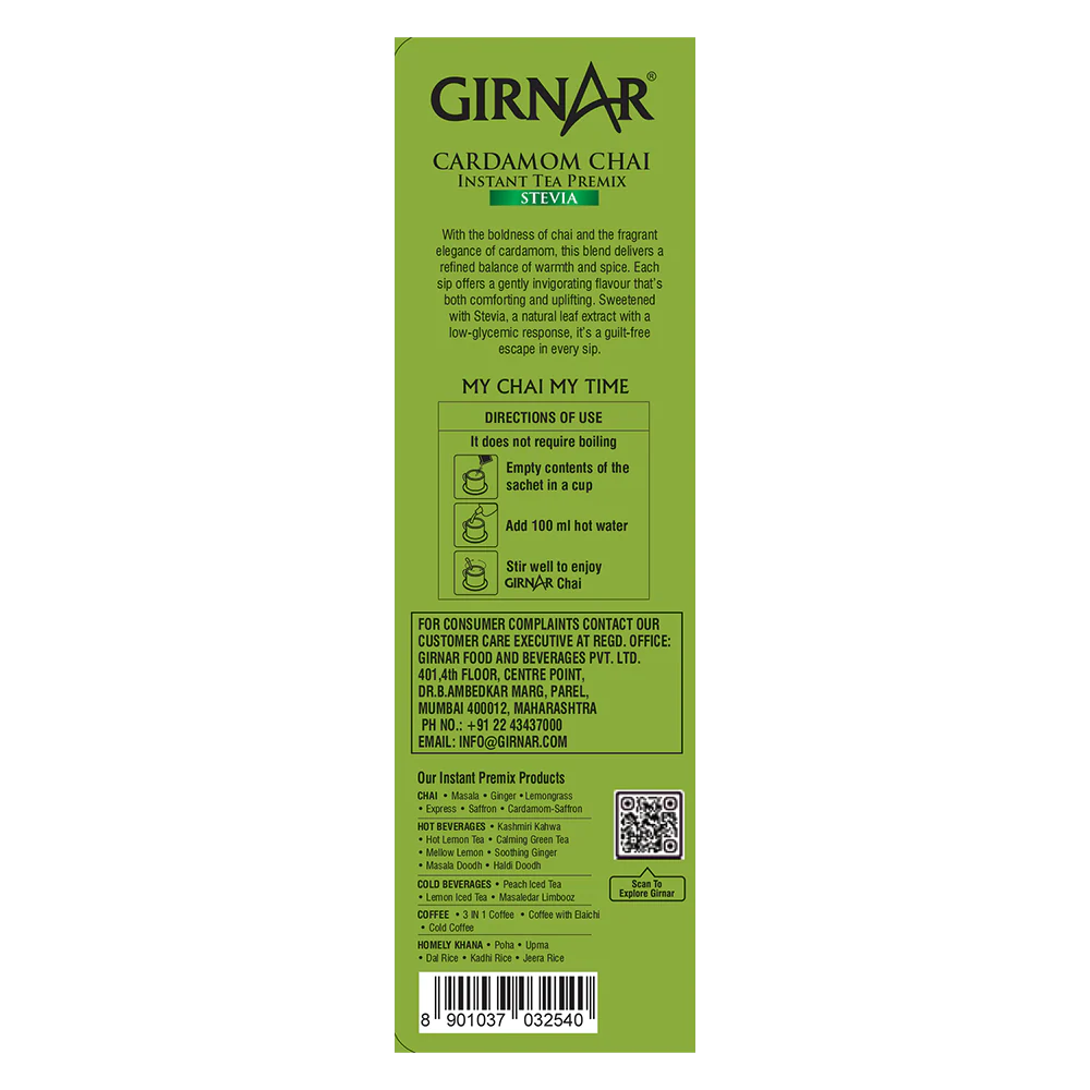 Girnar Instant Cardamom Chai Premix With Stevia - Image 3