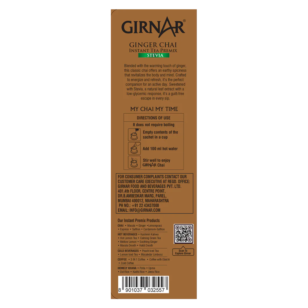 Girnar Instant Ginger Chai Premix With Stevia - Image 3