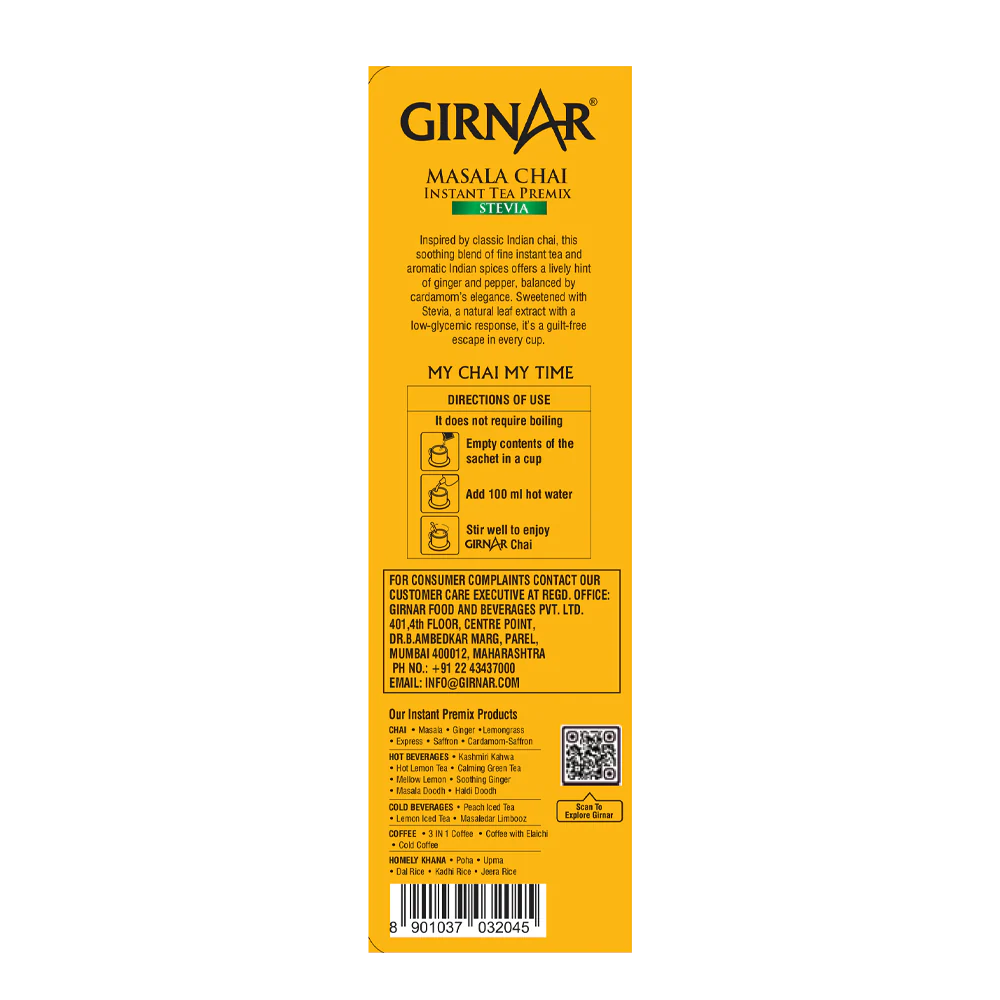 Girnar Instant Masala Chai Premix With Stevia - Image 3