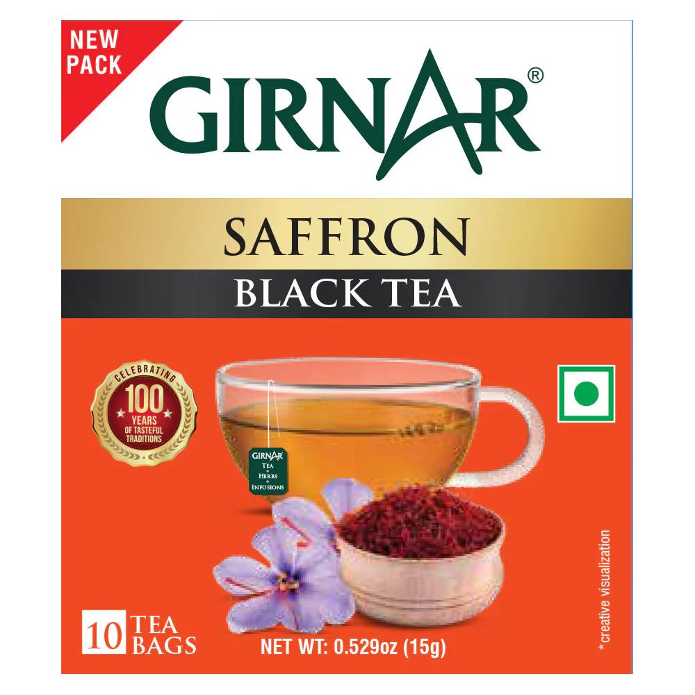 Girnar Black Tea Bags - Saffron - Image 5